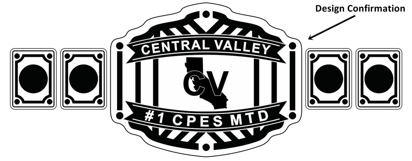 Custom Name And Central Valley Map Logo Wrestling Championship Belt poshleathers-14b7