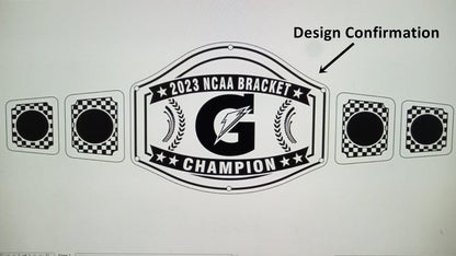 Custom Name and G Spark Logo Wrestling Championship Belt poshleathers-14b7