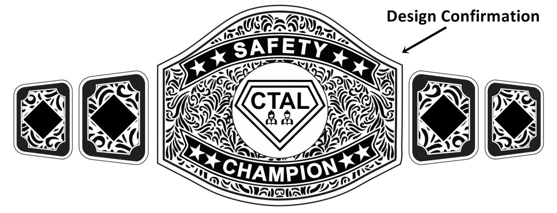 Custom Name and CTAL Safety Logo For Your Firm Wrestling Championship Belt poshleathers-14b7