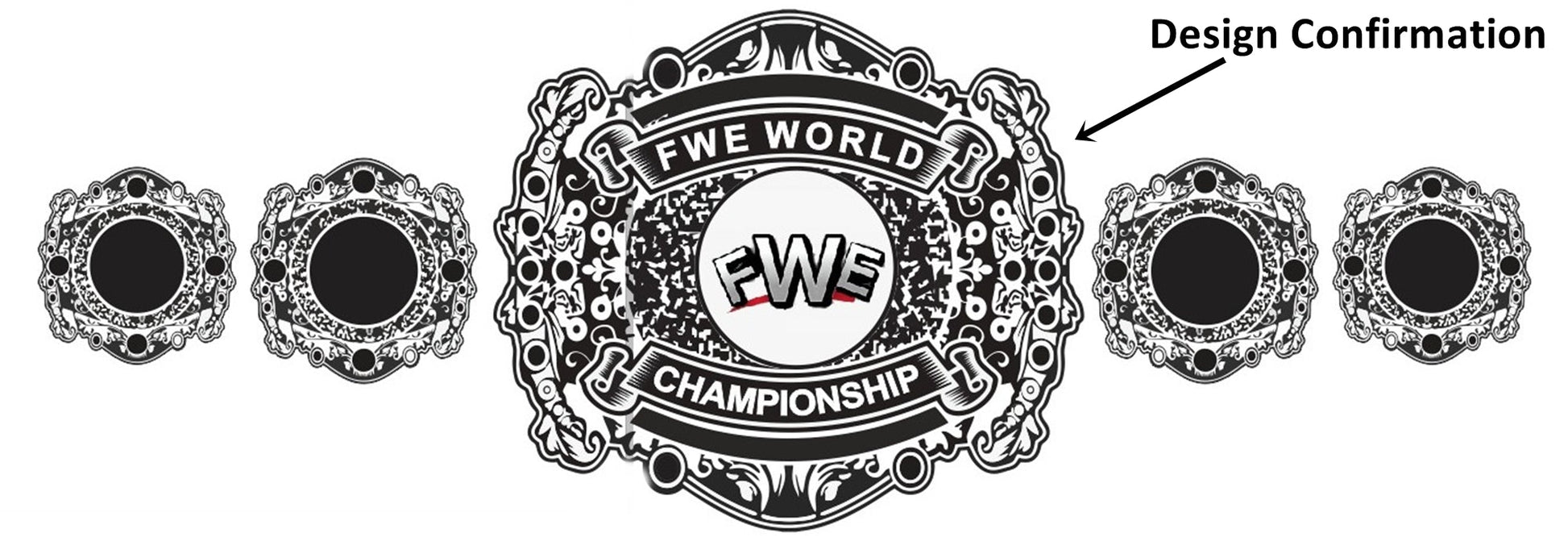 Custom Name and FWE Logo Wrestling Championship Belt poshleathers-14b7