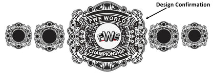 Custom Name and FWE Logo Wrestling Championship Belt poshleathers-14b7