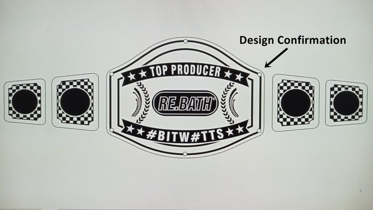 Custom Name and RE BATH Logo Wrestling Championship Belt Customize Wrestling Belts