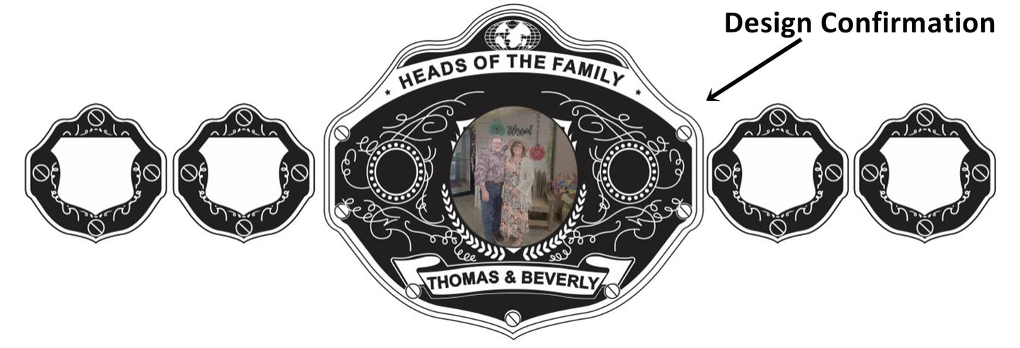 Custom Head Of The Family Wrestling Championship Belt poshleathers-14b7