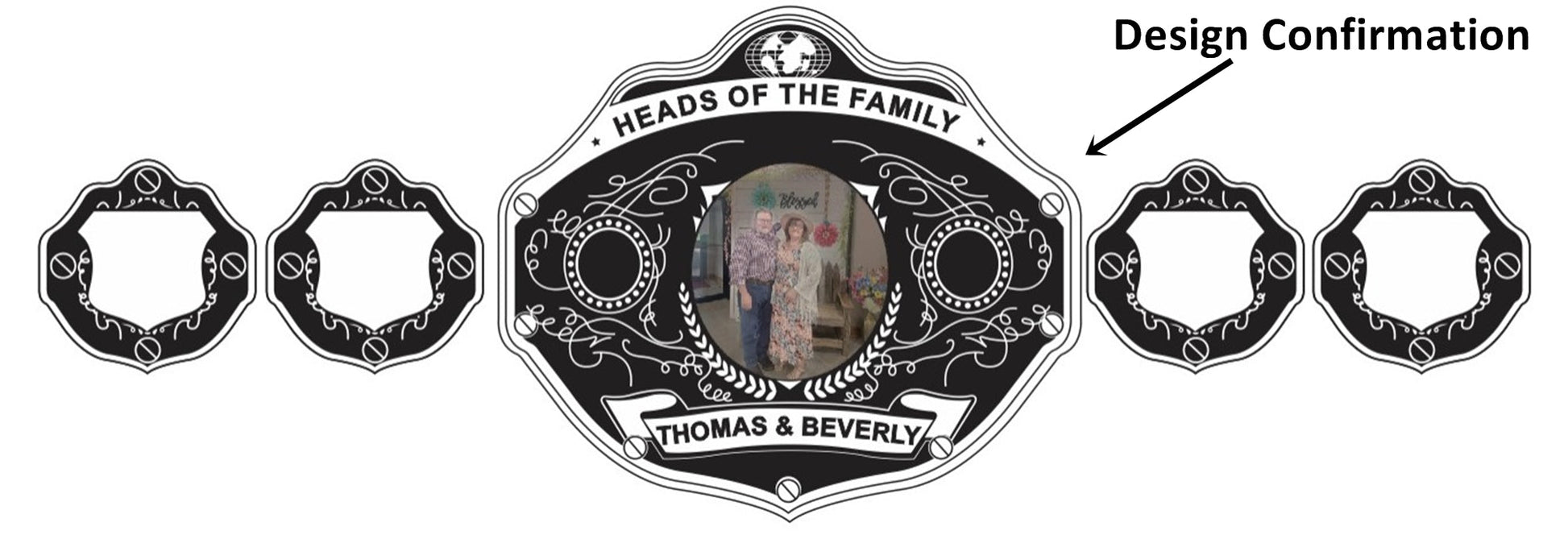 Custom Head Of The Family Wrestling Championship Belt poshleathers-14b7