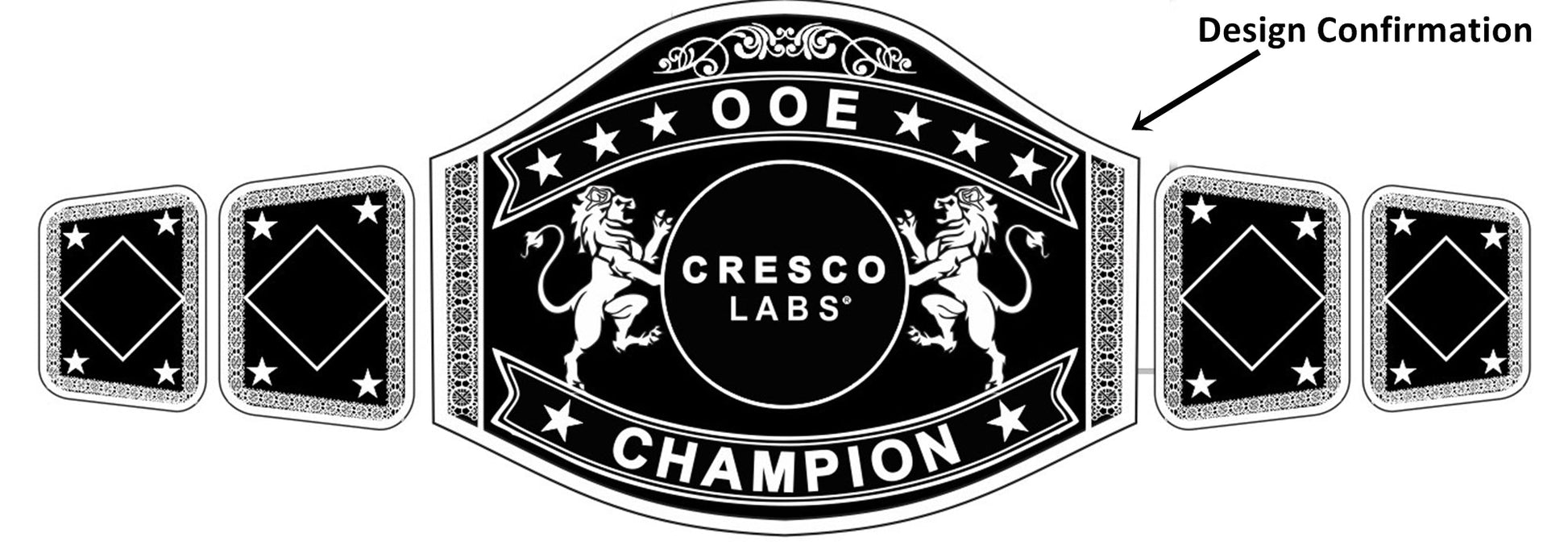 Custom Name and Cresco Labs Logo Wrestling Championship Belt poshleathers-14b7