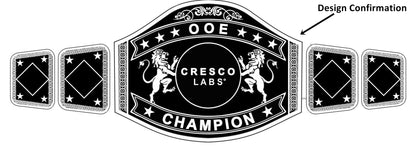 Custom Name and Cresco Labs Logo Wrestling Championship Belt poshleathers-14b7
