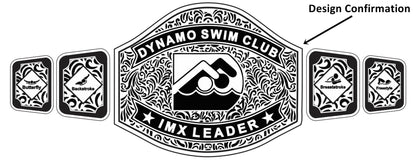 Custom Name and Dynamo Swim Club Logo Wrestling Championship Belt poshleathers-14b7