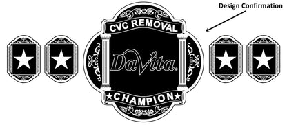Custom Name and Davita Logo Wrestling Championship Belt poshleathers-14b7