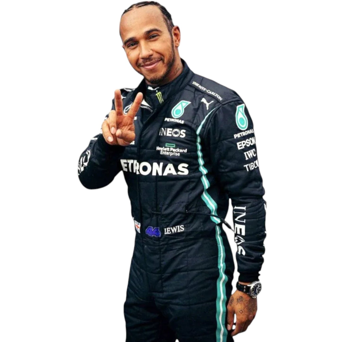 2021 Lewis Hamilton Mercedes AMG F1 Replica Race Suit Ex Race Gear