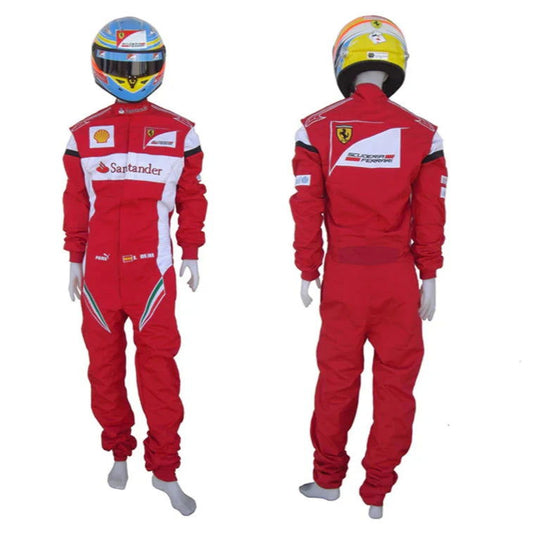2013 Fernando Alonso Ferrari F1 Embroidered Racing Suit - Ex Race Gear