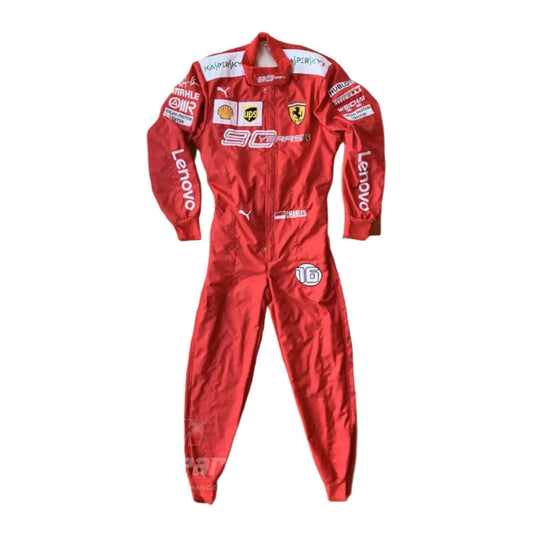 2019 Charles Leclerc Scuderia Ferrari 90 Years Embroided Racing Suit - Ex Race Gear