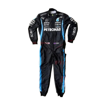 2021 Lewis Hamilton Mercedes Benz F1 Embroidered Race Suit - Speedxcrafts