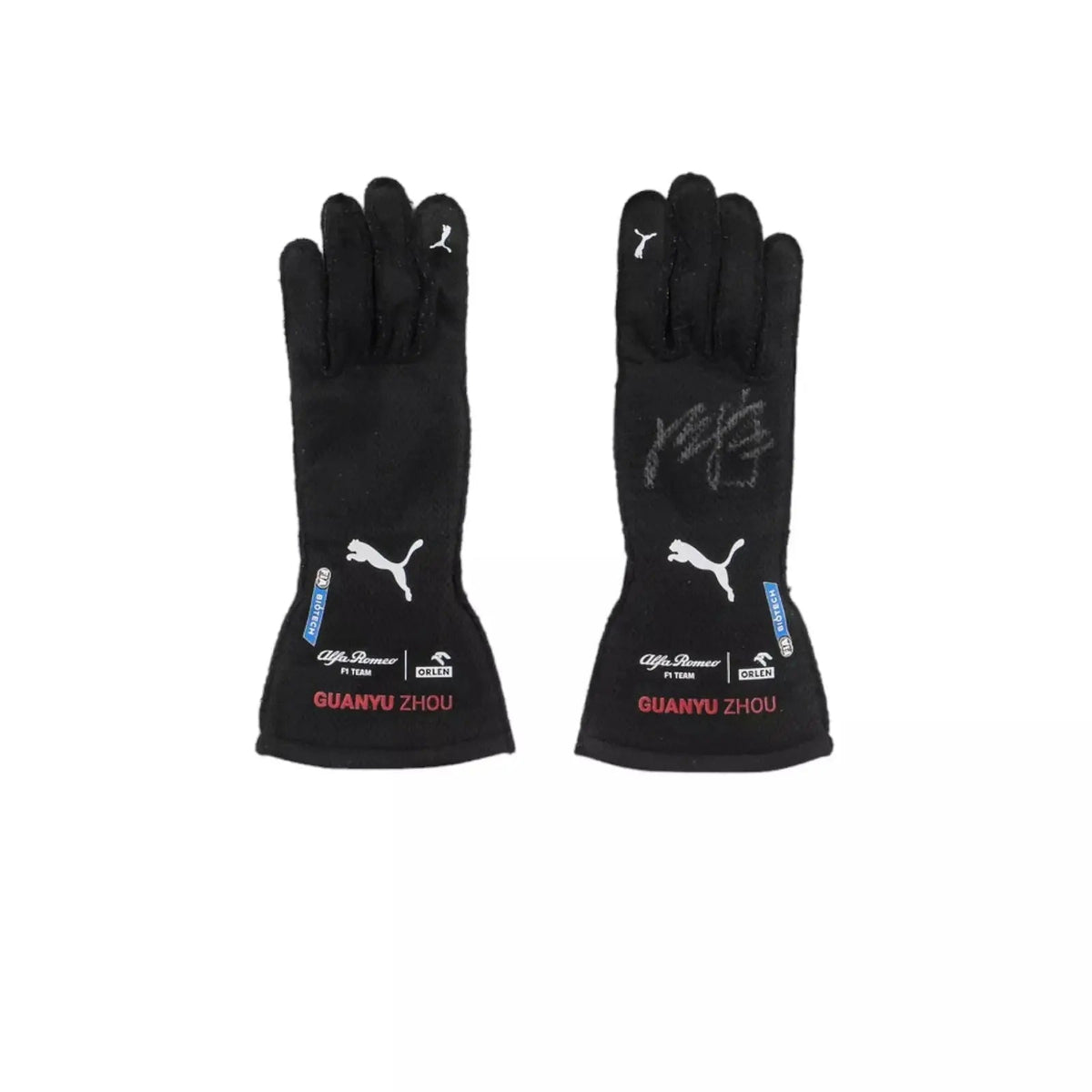 2022 ZHOU GUANYU FORMULA 1 RACE GLOVES - SINGAPORE GP | Ex Race Gear