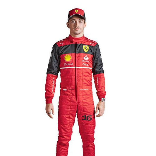 2022 Charles Leclerc Ferrari Embroidered F1 Racing Suit - Ex Race Gear