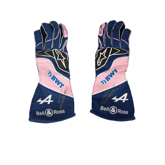 2022 ESTEBAN OCON BLUE RACE GLOVES - Ex Race Gear