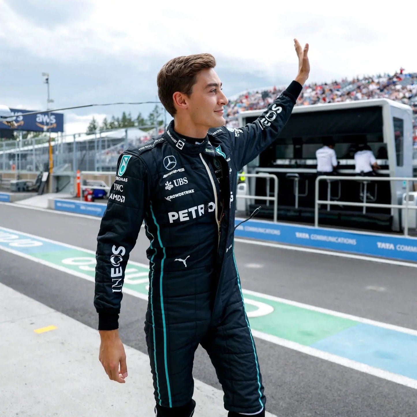 2022 George Russell Mercedes-AMG Petronas F1 Team Replica Race Suit - Ex Race Gear
