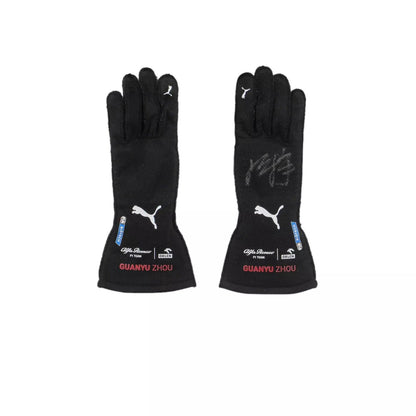 2022 ZHOU GUANYU FORMULA 1 RACE GLOVES - SINGAPORE GP - Ex Race Gear