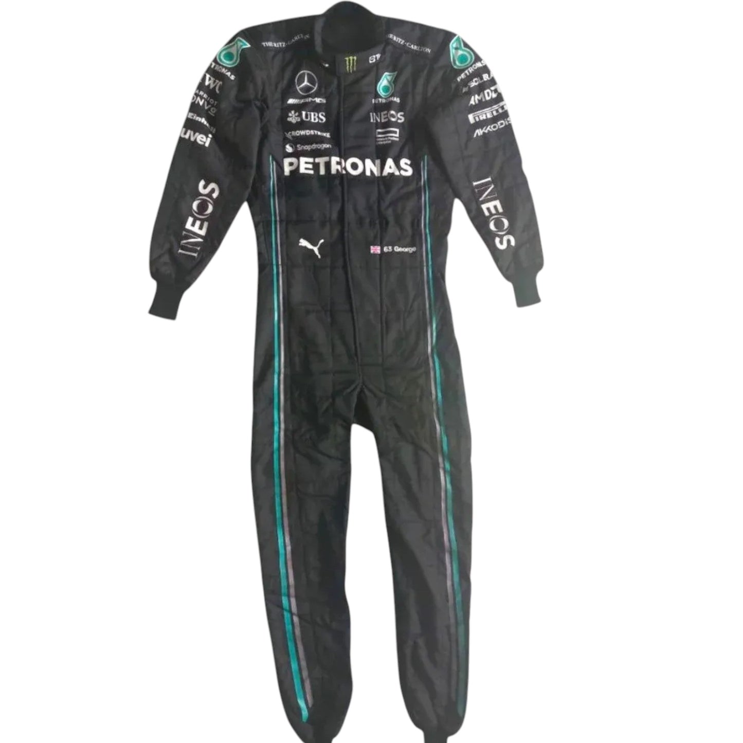 2023 George Russell Mercedes Petronas F1 Replica Racing Suit Ex Race Gear