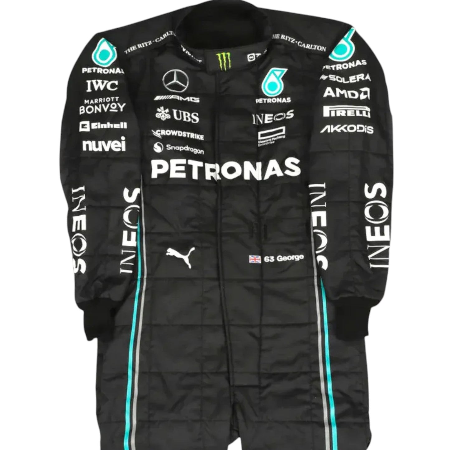 2023 George Russell Mercedes Petronas F1 Replica Racing Suit Ex Race Gear