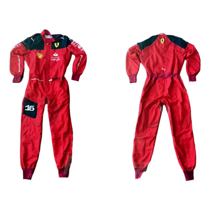 2023 Charles Leclerc Scuderia Ferrari F1 Embroidered Racing Suit - Official Team Gear - Ex ace Gear
