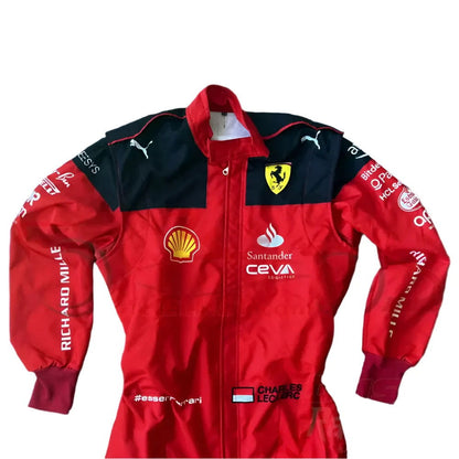 2023 Charles Leclerc Scuderia Ferrari F1 Embroidered Racing Suit - Official Team Gear - Ex Race Gear