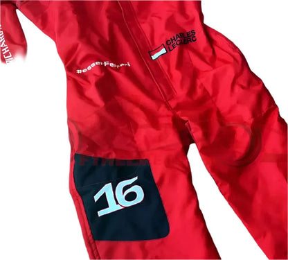 2023 Charles Leclerc Scuderia Ferrari F1 Embroidered Racing Suit - Official Team Gear - Ex Race Gear
