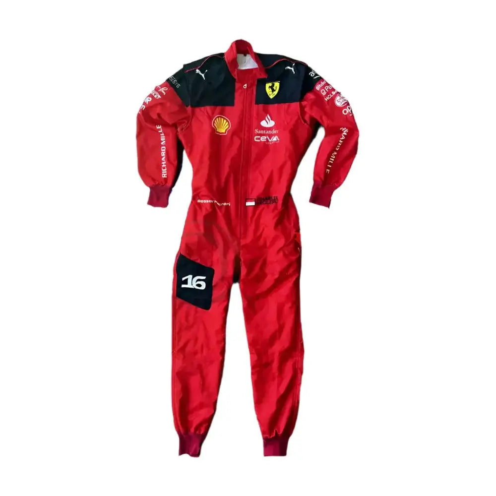 2023 Charles Leclerc Scuderia Ferrari F1 Embroidered Racing Suit - Official Team Gear - Ex Race Gear