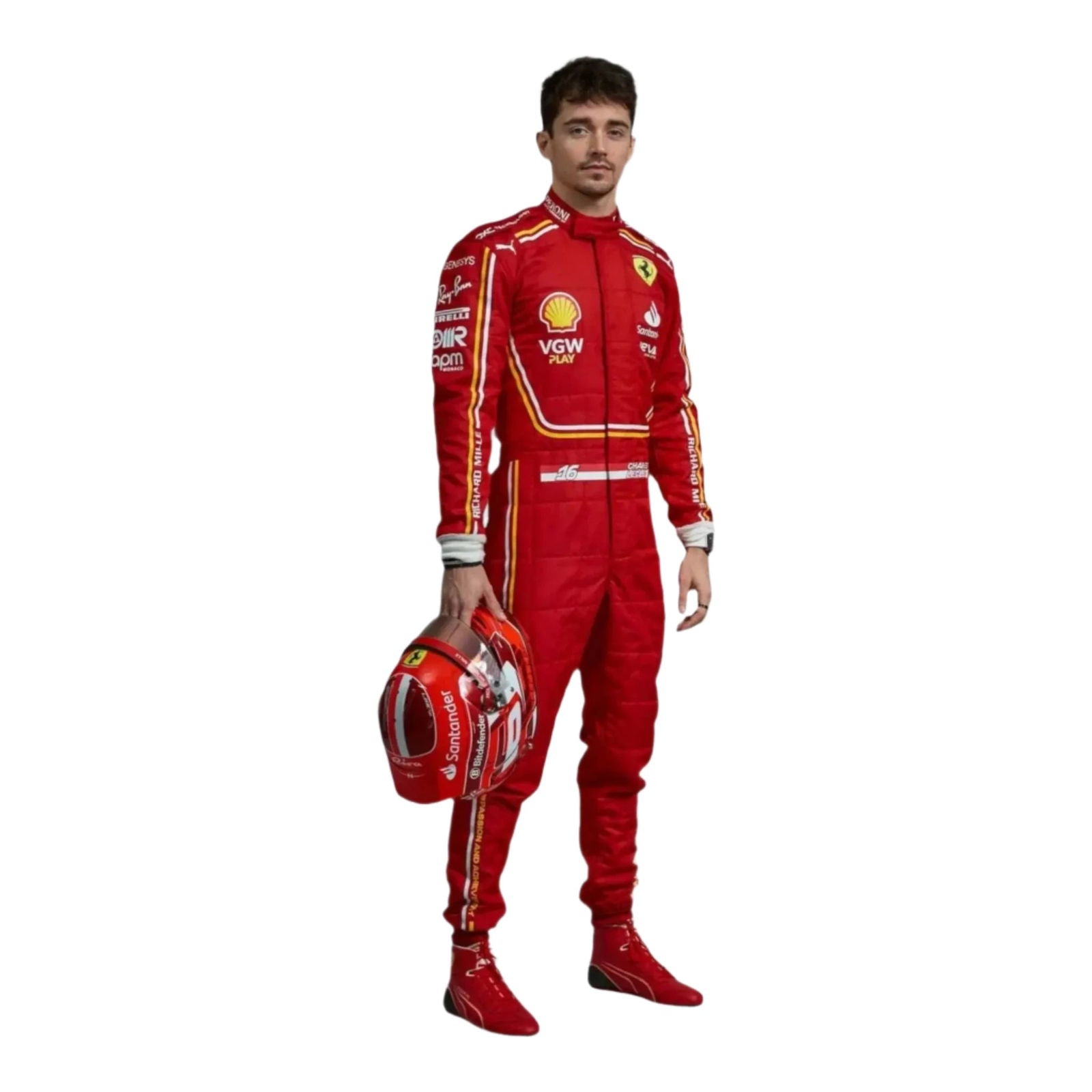 2024 Charles Leclerc Replica Race Suit | Scuderia Ferrari Team Gear - Ex Race Gear