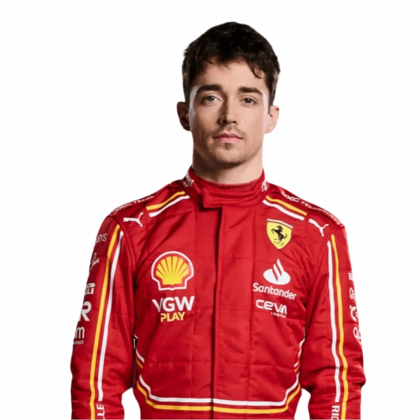 2024 Charles Leclerc Replica Race Suit | Scuderia Ferrari Team Gear - Ex Race Gear