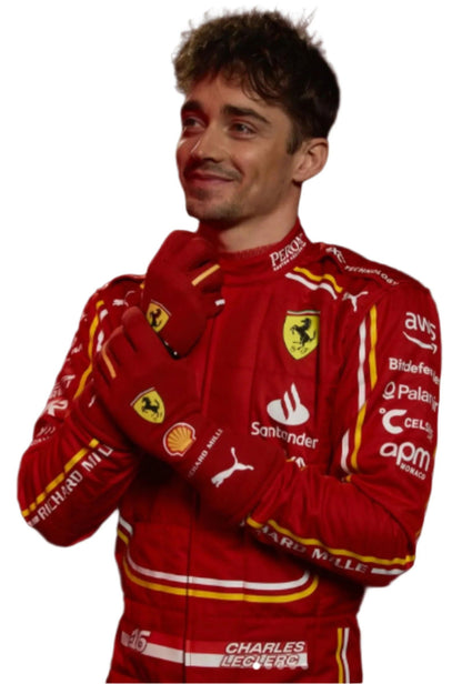 2024 Charles Leclerc Replica Race Suit | Scuderia Ferrari Team Gear - Ex Race Gear