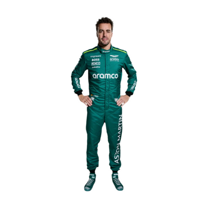 2024 Fernando Alonso & Lance Stroll Replica Race Suit | Aston Martin F1 - Ex Race Gear