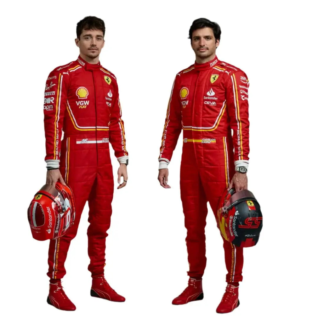 2024 Scuderia Ferrari Replica Race Suit - Ex Race Gear