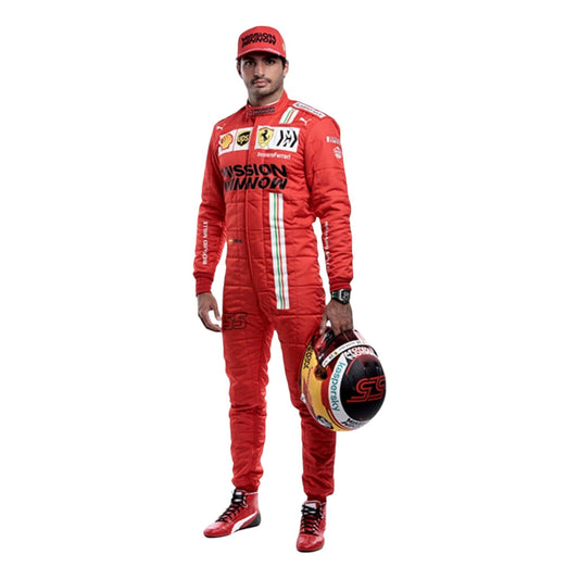 2021 Carlos Sainz Mission Winnow Scuderia Ferrari F1 Race Suit Ex Race Gear