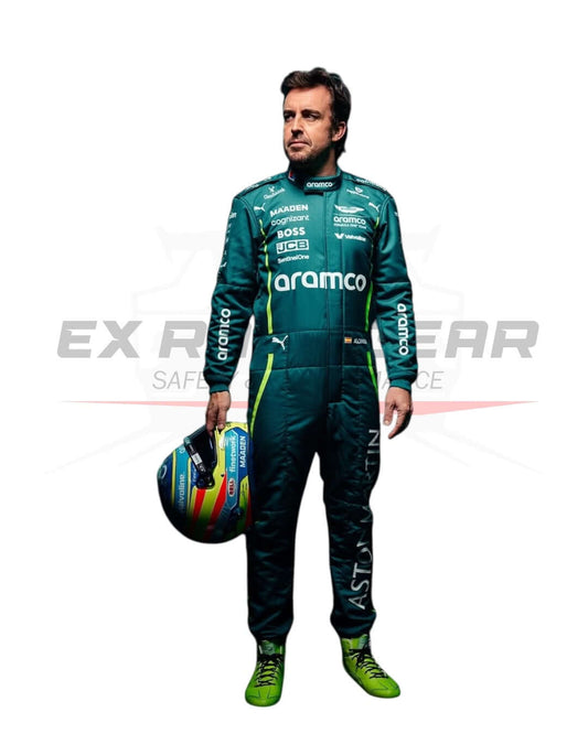 2025 Aston Martin Replica Race Suit | Aston Martin F1 Team - Ex Race Gear