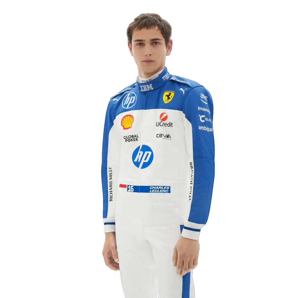2025 Charles Leclerc Ferrari HP Race Suit - Ex Race Gear