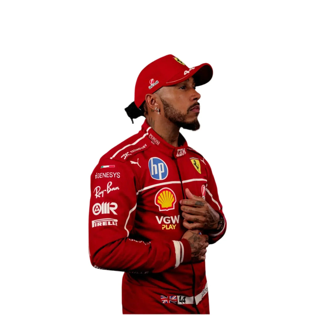 2025 Lewis Hamilton Ferrari HP F1 Race Suit - Ex Race Gear
