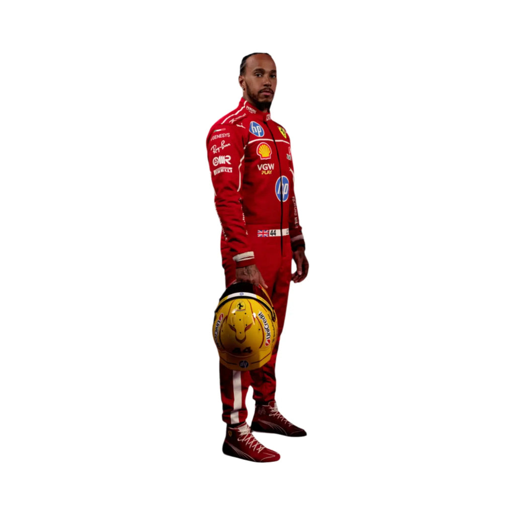 2025 Lewis Hamilton Ferrari HP F1 Race Suit - Ex Race Gear
