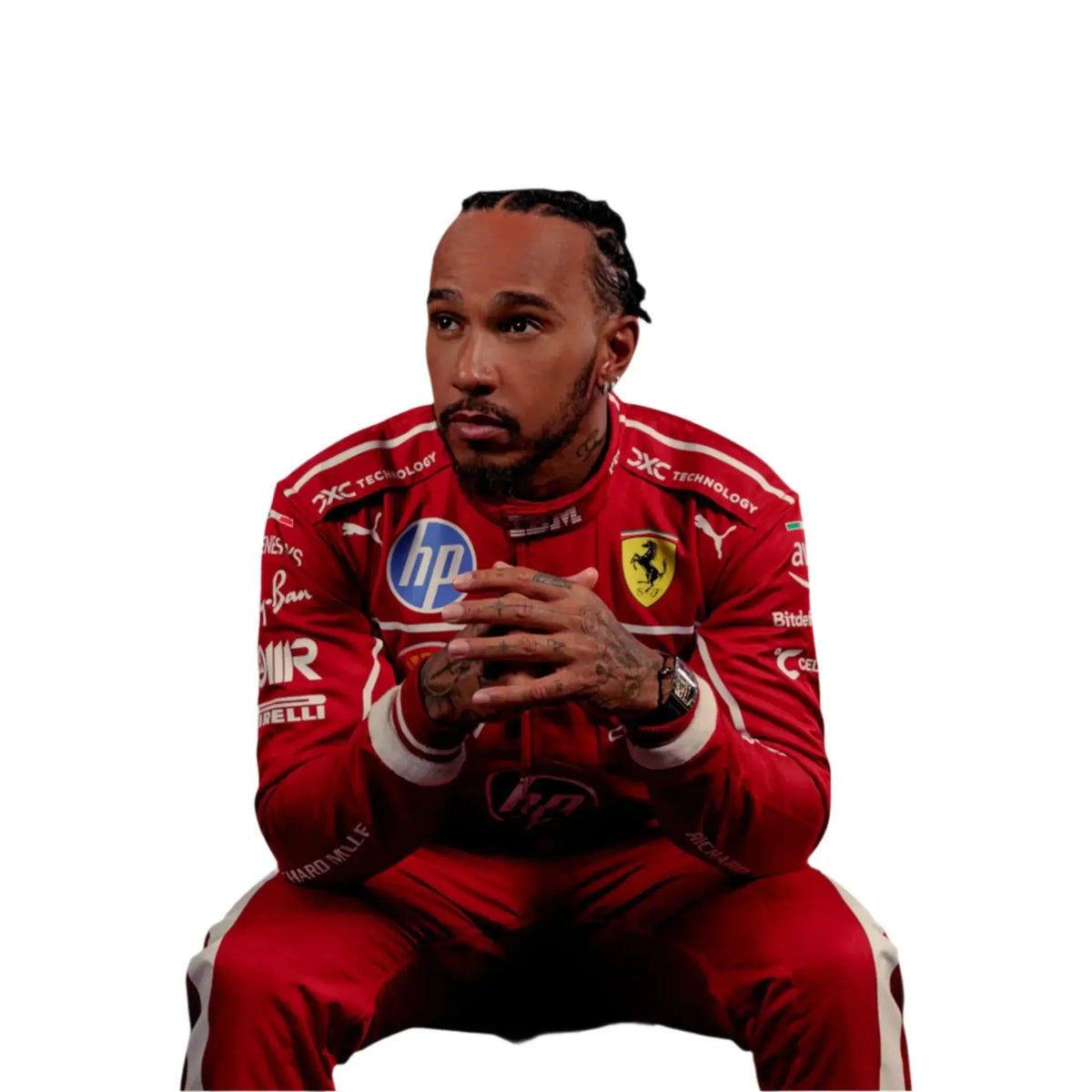 2025 Lewis Hamilton Ferrari HP F1 Race Suit - Ex Race Gear