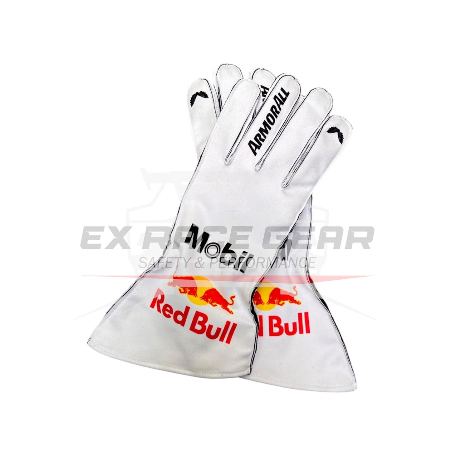 2025 Max Verstappen Japanese GP White Gloves | Red Bull Racing Official Gear Ex Race Gear