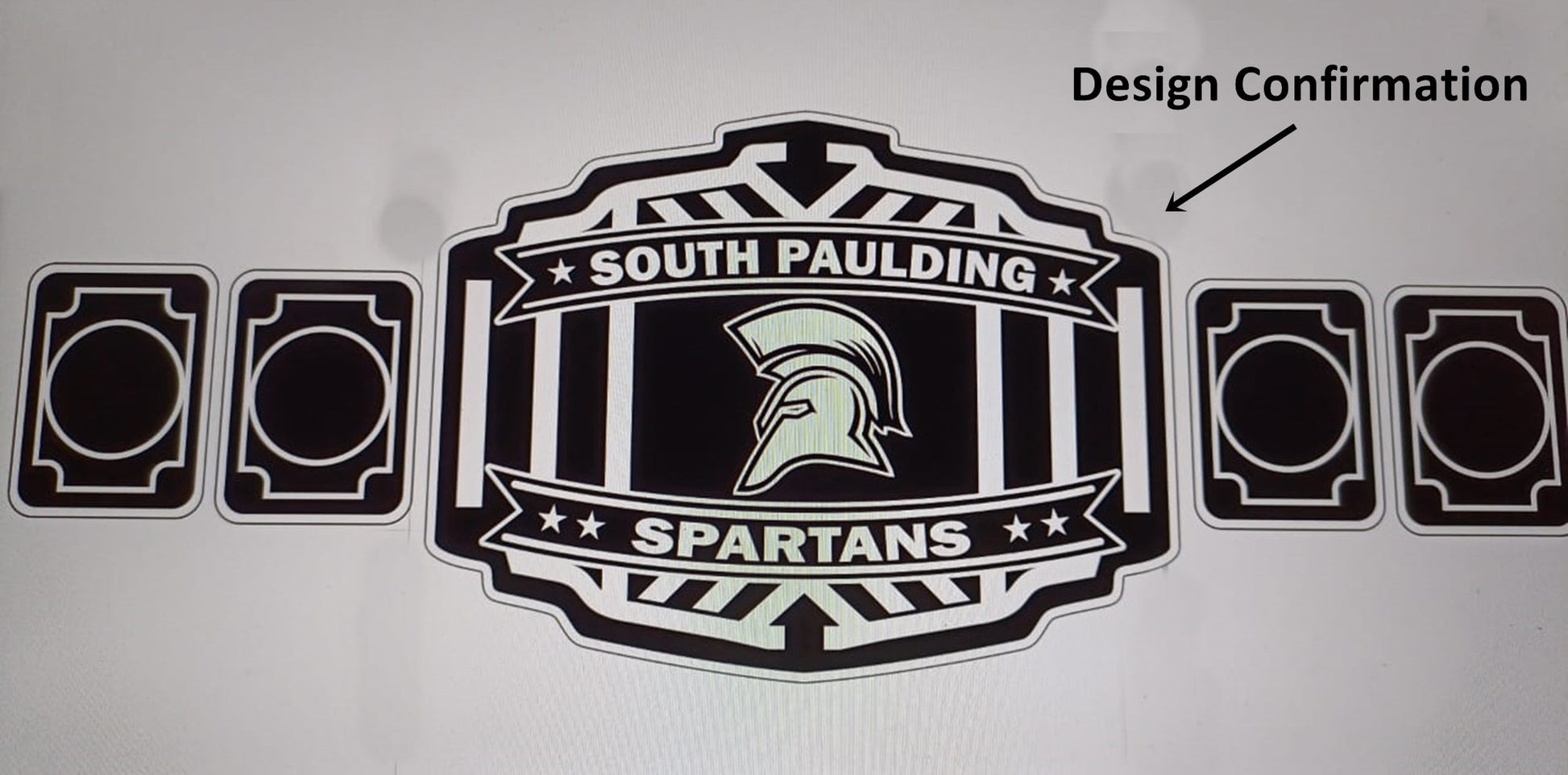 Custom Name and Viking Logo Wrestling Championship Belt poshleathers-14b7
