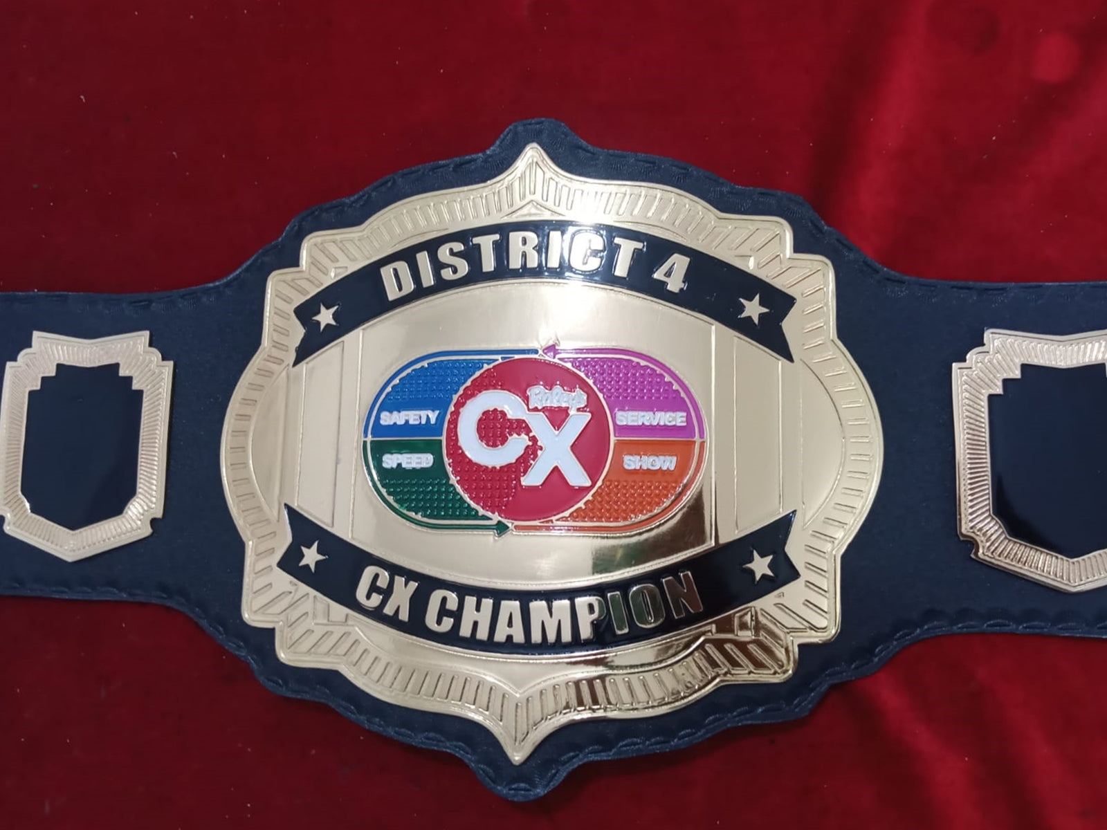 Custom Name and CX Logo Wrestling Championship Belt poshleathers-14b7
