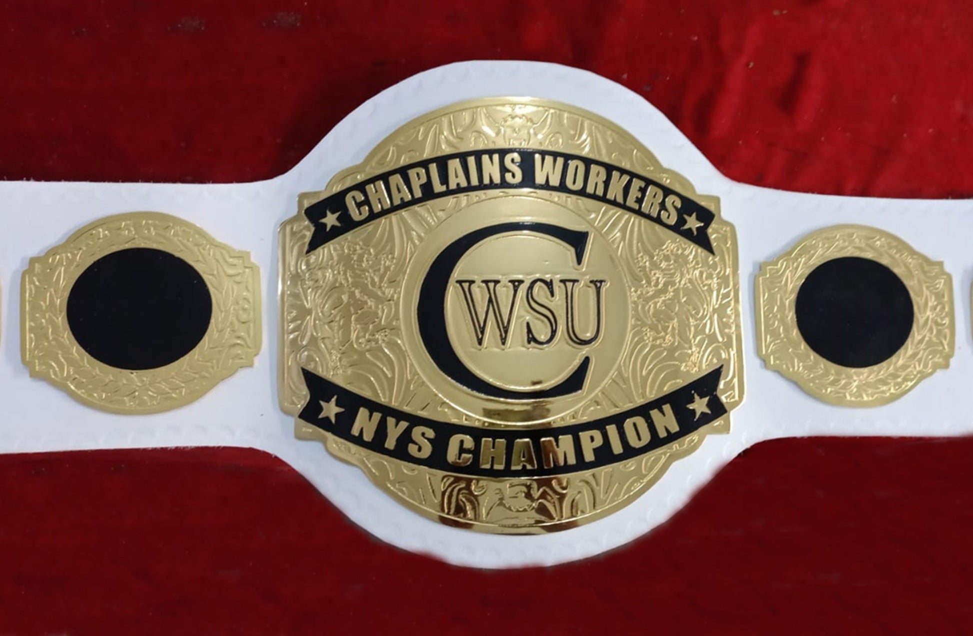 Custom Name and CWSU Logo Wrestling Championship Belt poshleathers-14b7
