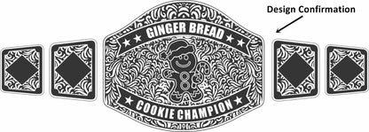 Custom Name and Kids Teddy Bear Logo Wrestling Championship Belt poshleathers-14b7