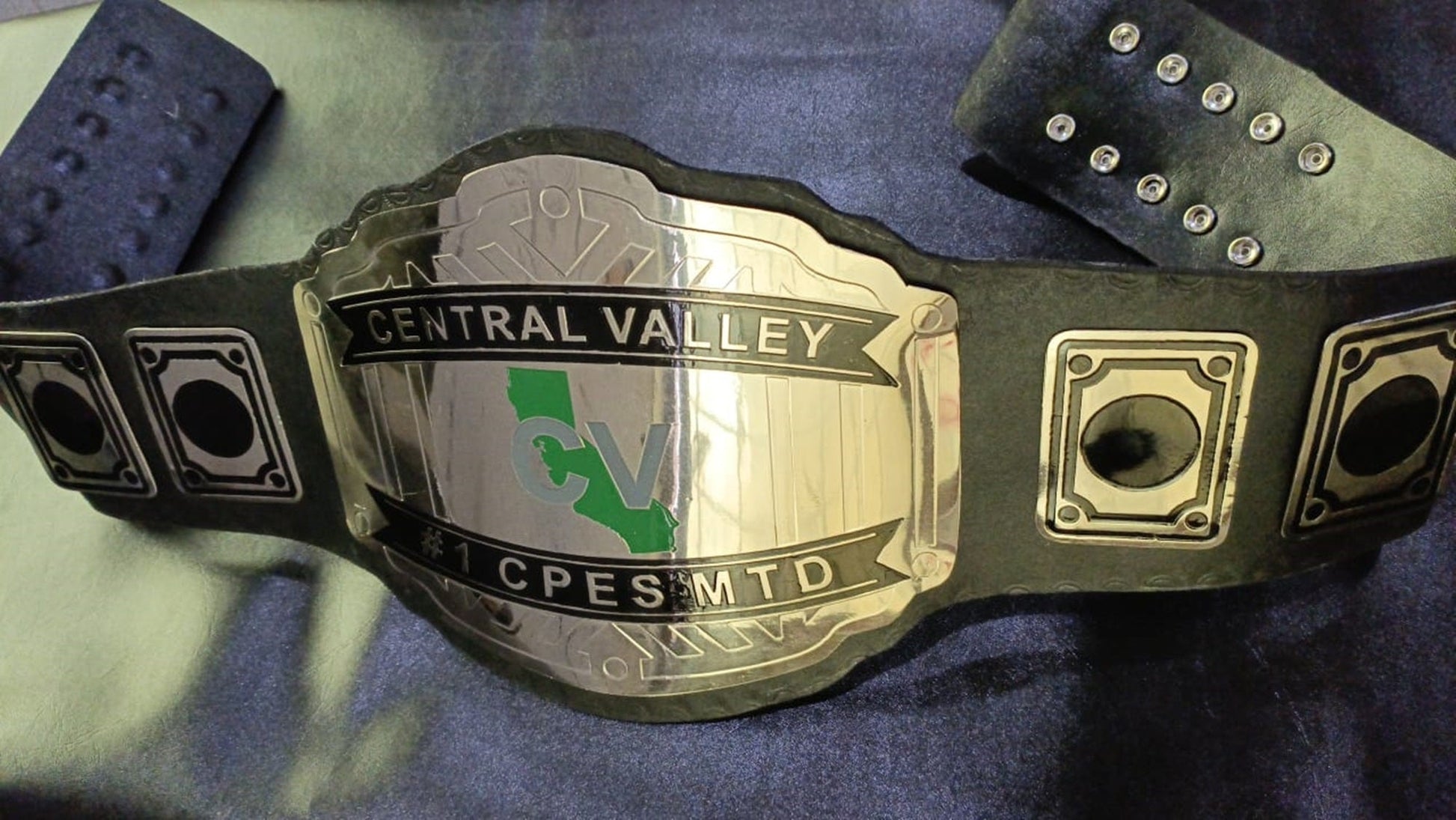 Custom Name And Central Valley Map Logo Wrestling Championship Belt poshleathers-14b7