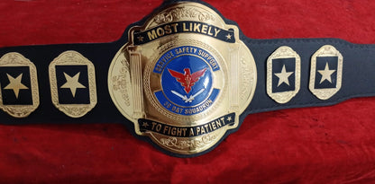 Custom Name and Logo Wrestling Championship Belt poshleathers-14b7