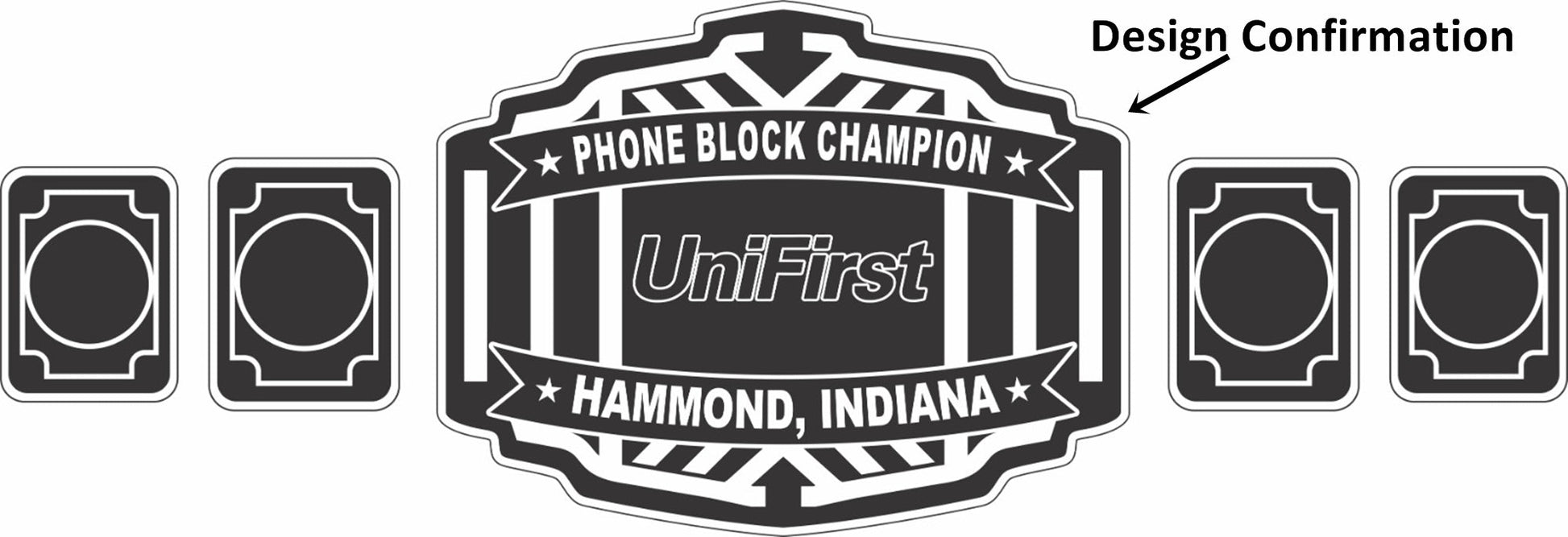 Custom UniFirst Logo Wrestling Championship Belt poshleathers-14b7