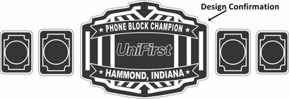 Custom UniFirst Logo Wrestling Championship Belt poshleathers-14b7