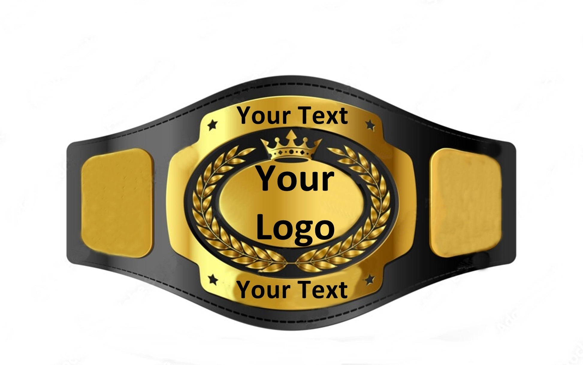 Custom Name and Logo Wrestling Championship Belt poshleathers-14b7