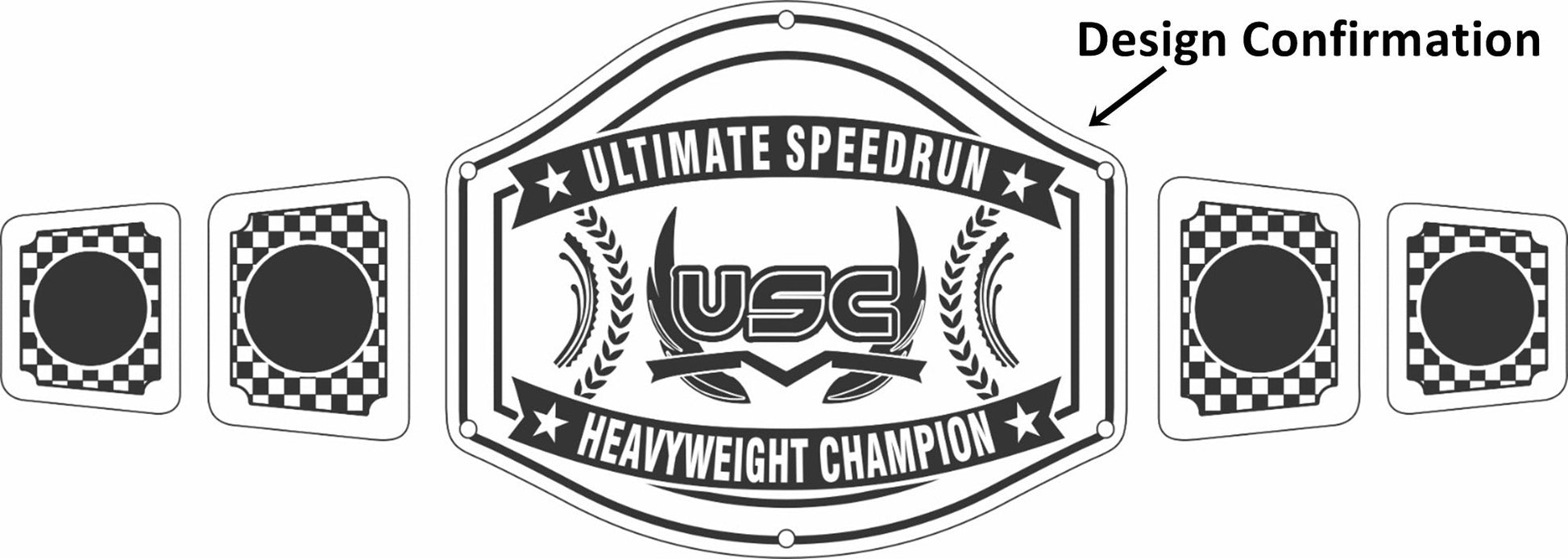 Custom Name and USC Logo Wrestling Championship Belt poshleathers-14b7