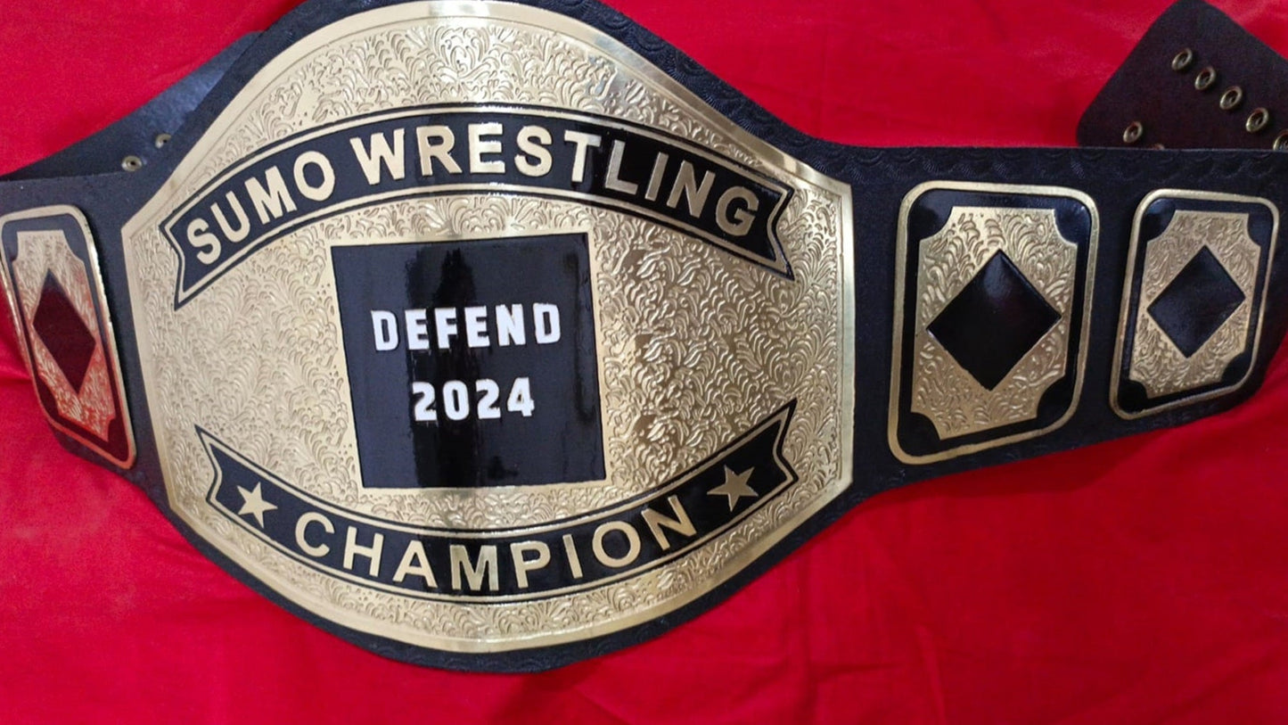 Custom Name and Defend Title 2024 Wrestling Championship Belt poshleathers-14b7